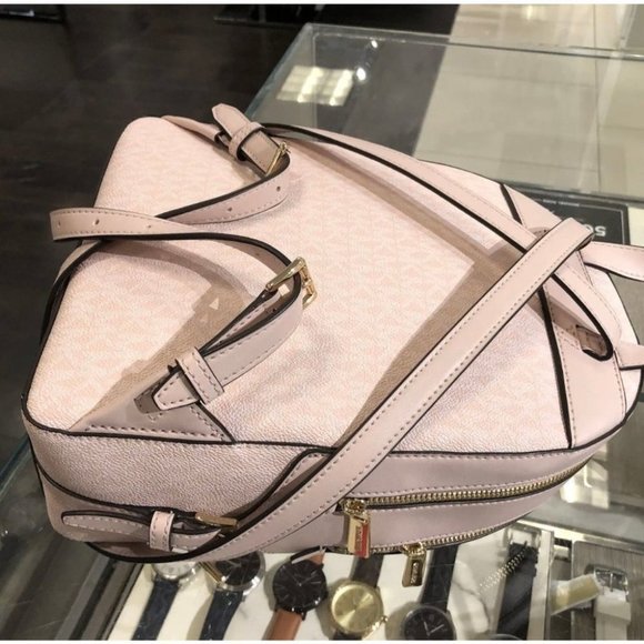 Michael Kors Jaycee Medium Leather Backpack Powderblush - Picture 4 of 7